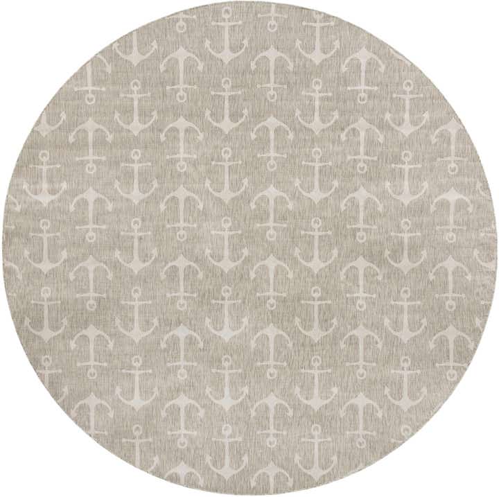 13' x 13' Easy-Clean Coastal Indoor / Outdoor Round Rug
