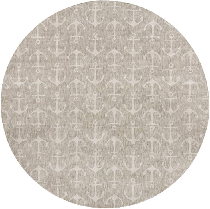 Detail image of 13' x 13' Easy-Clean Coastal Indoor / Outdoor Round Rug