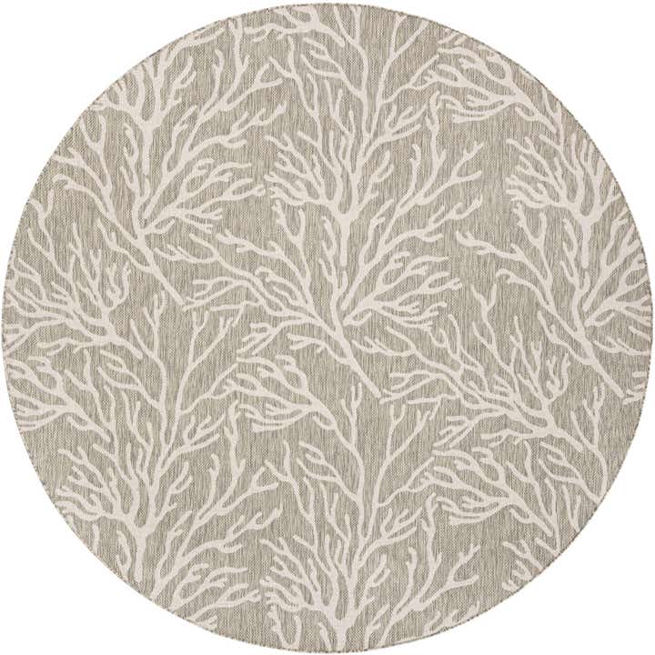 10' x 10' Easy-Clean Coastal Indoor / Outdoor Round Rug