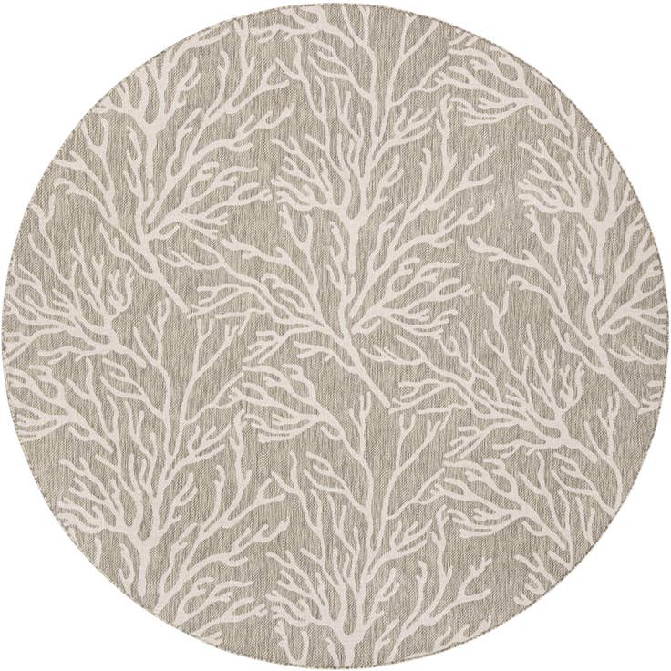 Detail image of 10' x 10' Easy-Clean Coastal Indoor / Outdoor Round Rug