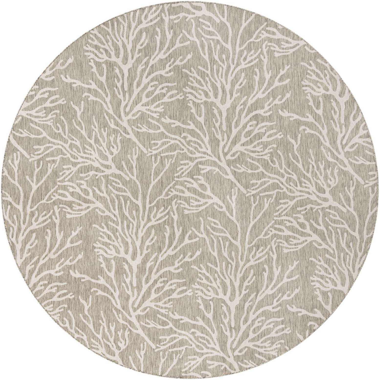 12' x 12' Easy-Clean Coastal Indoor / Outdoor Round Rug