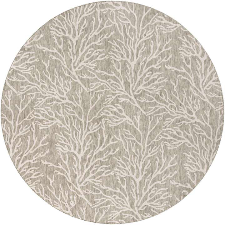 12' x 12' Easy-Clean Coastal Indoor / Outdoor Round Rug