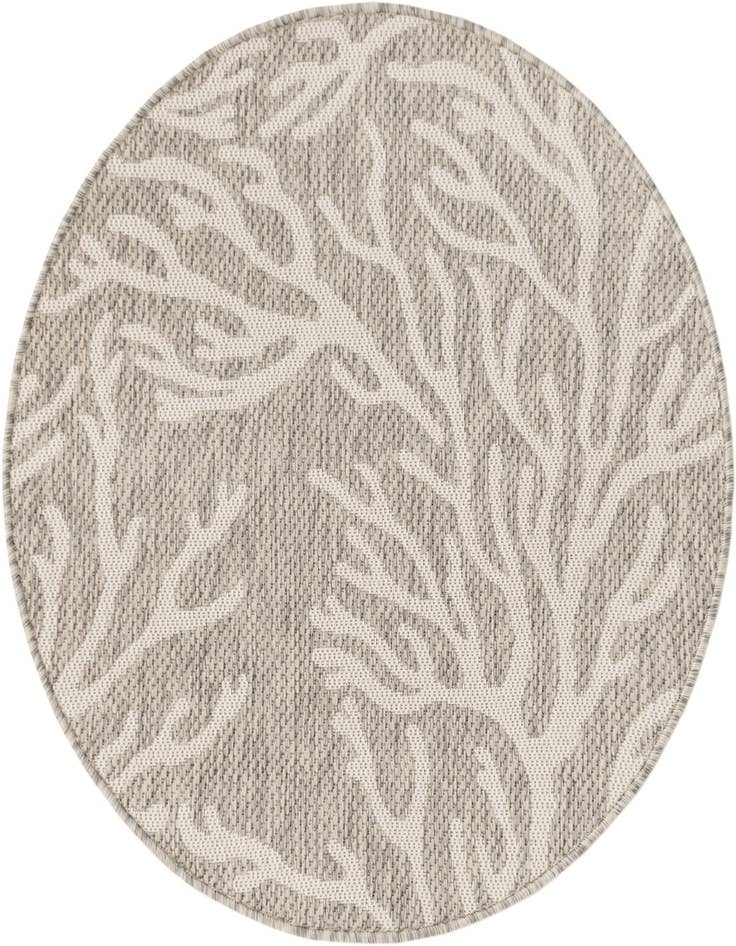 Detail image of 3' x 3' Easy-Clean Coastal Indoor / Outdoor Round Rug