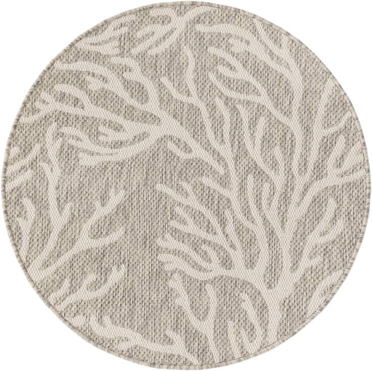 Detail image of 3' x 3' Easy-Clean Coastal Indoor / Outdoor Round Rug