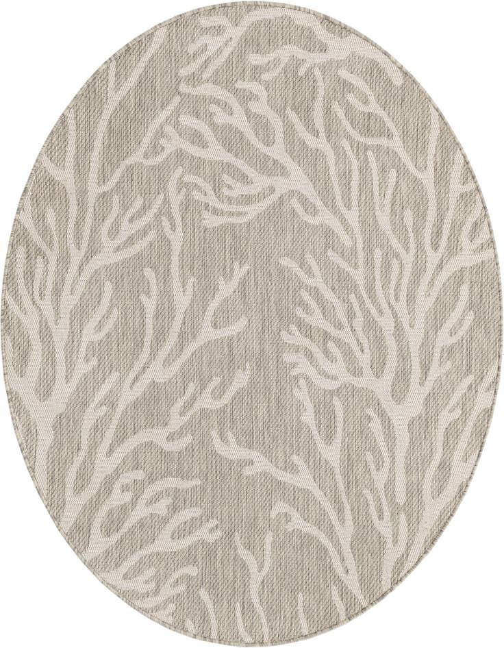 Detail image of 5' 3 x 5' 3 Easy-Clean Coastal Indoor / Outdoor Round Rug
