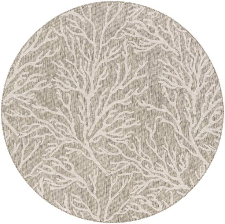 Detail image of 7' 10 x 7' 10 Easy-Clean Coastal Indoor / Outdoor Round Rug