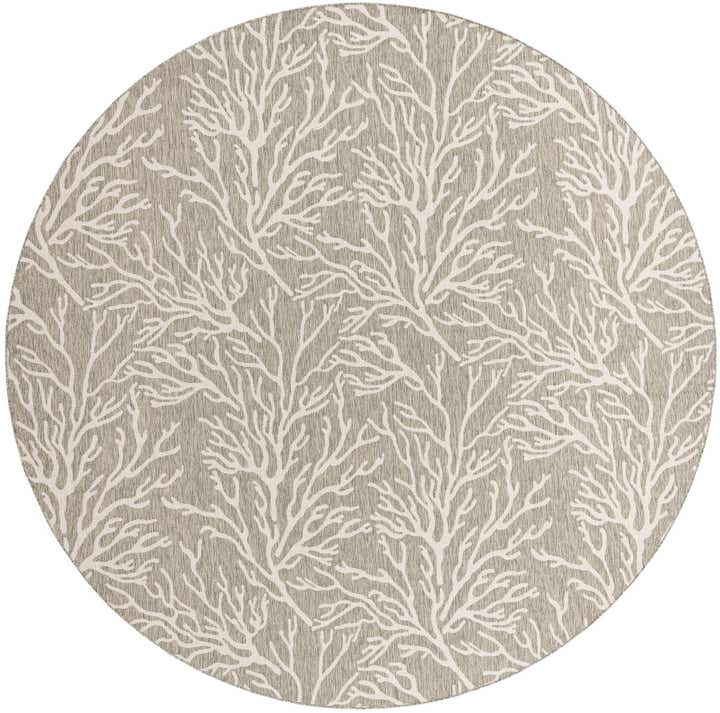 13' x 13' Easy-Clean Coastal Indoor / Outdoor Round Rug