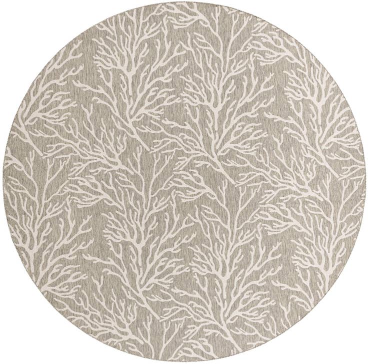 Detail image of 13' x 13' Easy-Clean Coastal Indoor / Outdoor Round Rug