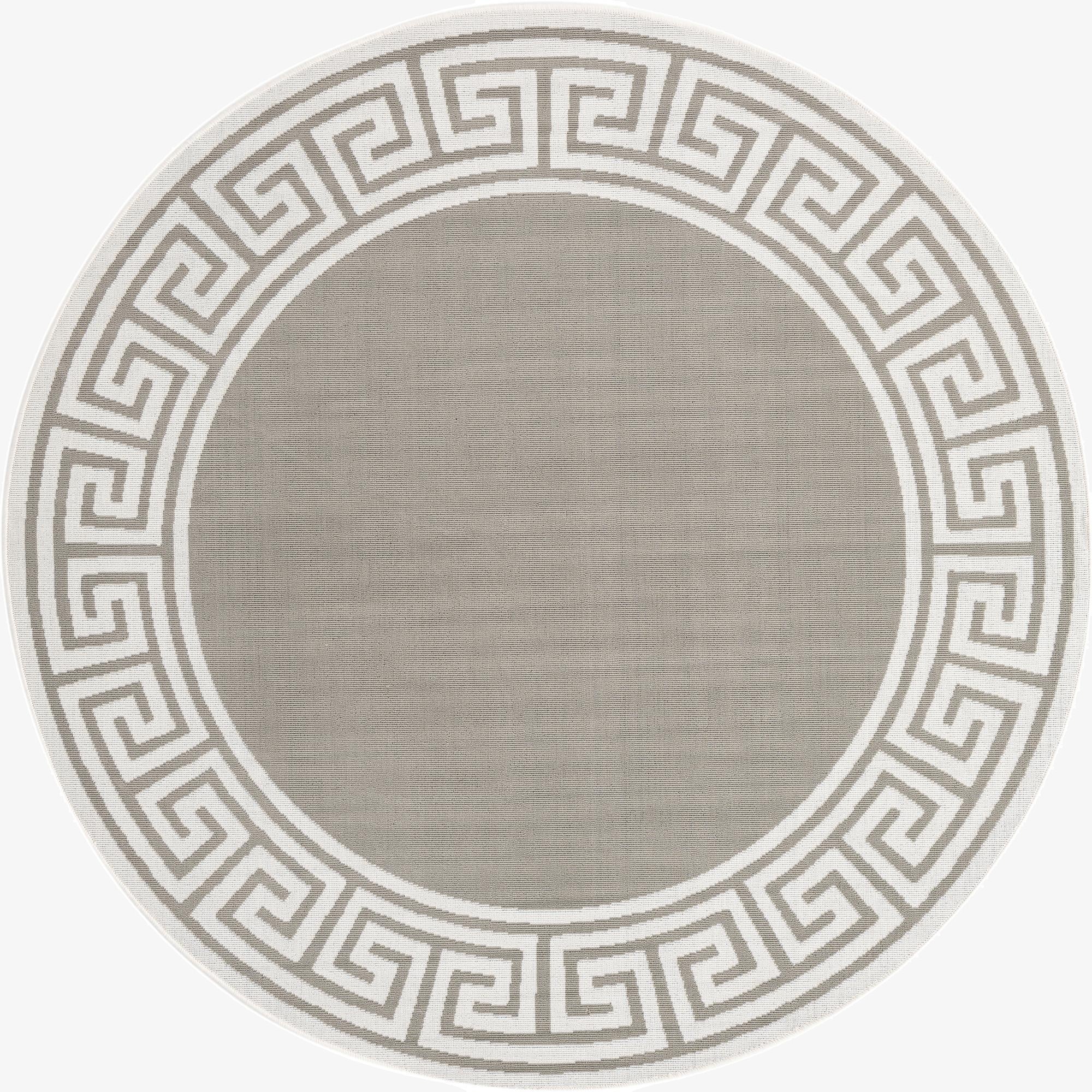 7' x 7'  Washable Coastal Indoor / Outdoor Round Rug