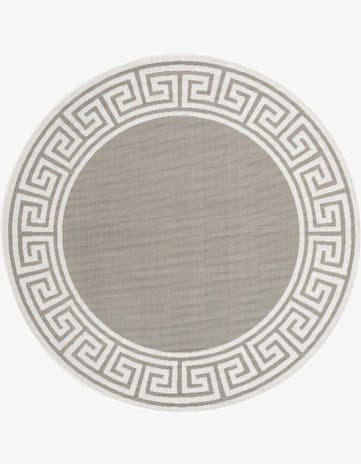 7' x 7' Easy-Clean Coastal Indoor / Outdoor Round Rug