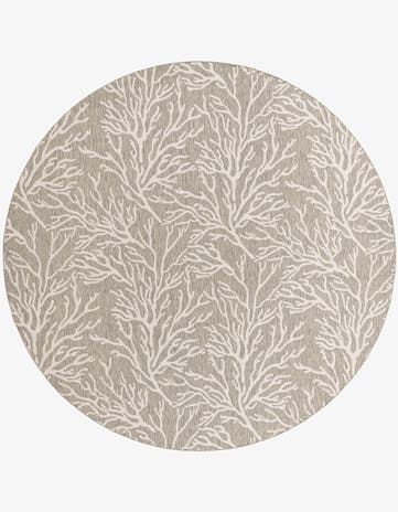 13' x 13' Easy-Clean Coastal Indoor / Outdoor Round Rug