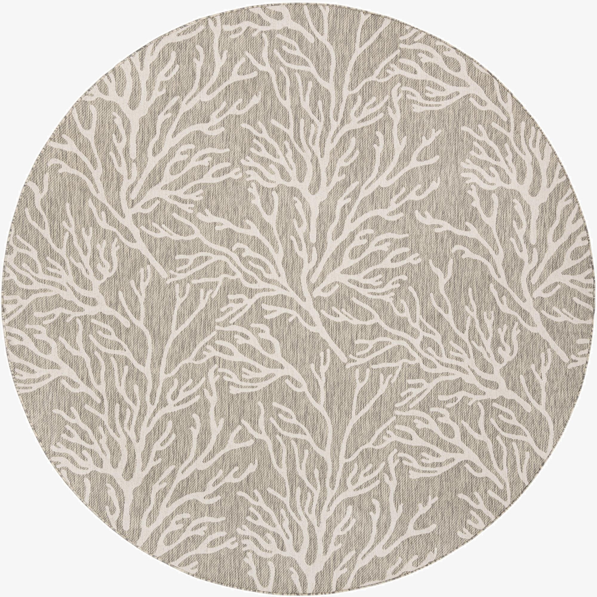 Primary image 10' x 10'  Washable Coastal Indoor / Outdoor Round Rug