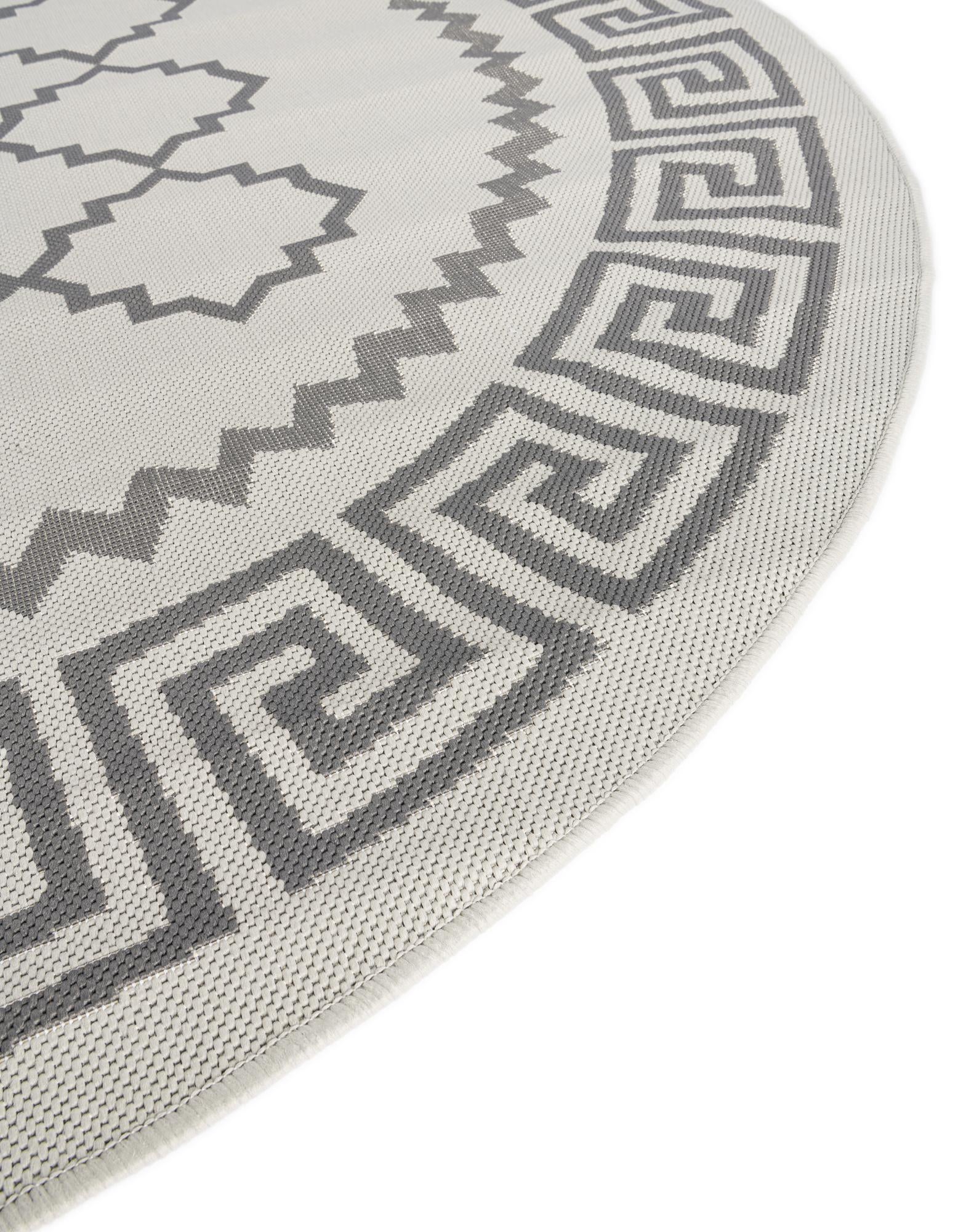 6' x 6' Easy-Clean Lattice Indoor / Outdoor Round Rug