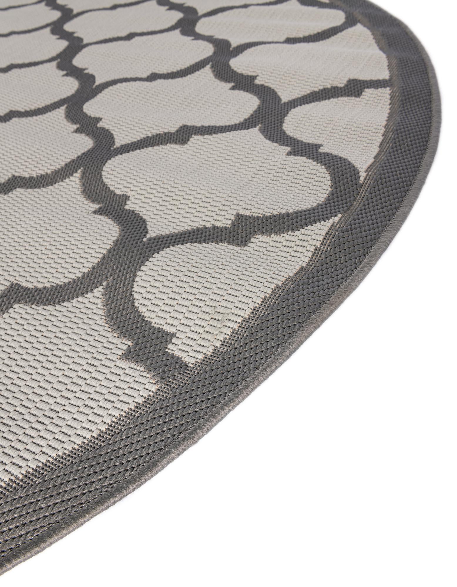 6' x 6' Easy-Clean Lattice Indoor / Outdoor Round Rug