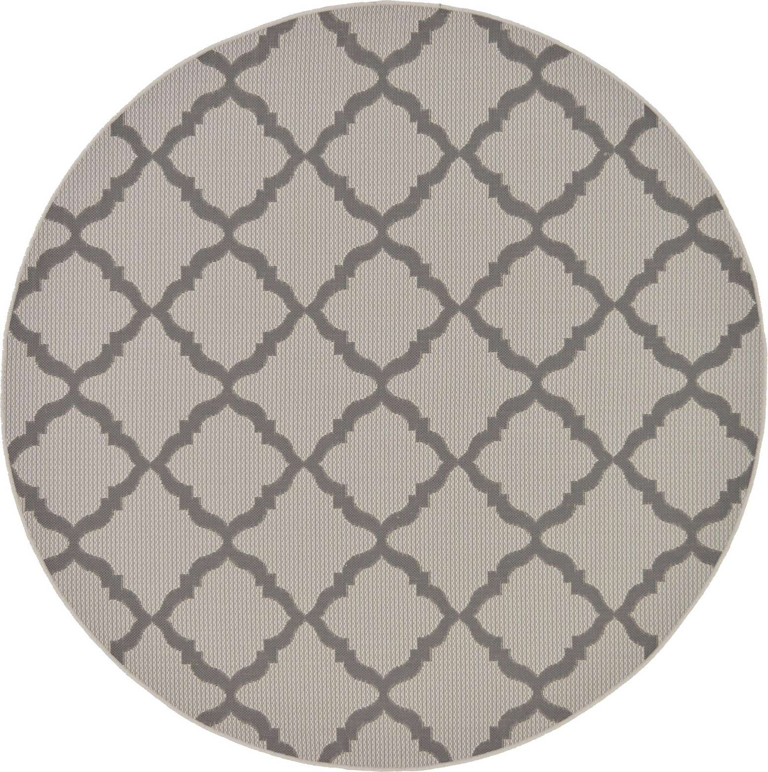 6' x 6' Easy-Clean Lattice Indoor / Outdoor Round Rug