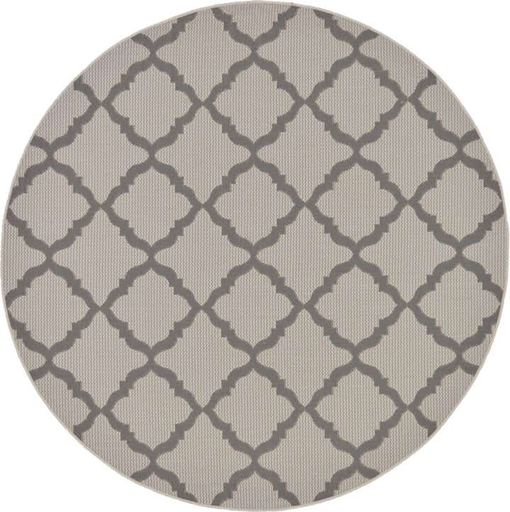 6' x 6' Easy-Clean Lattice Indoor / Outdoor Round Rug