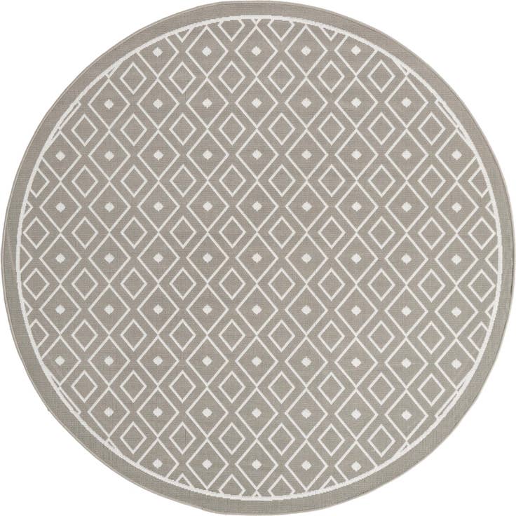 Detail image of 7' x 7' Easy-Clean Lattice Indoor / Outdoor Round Rug