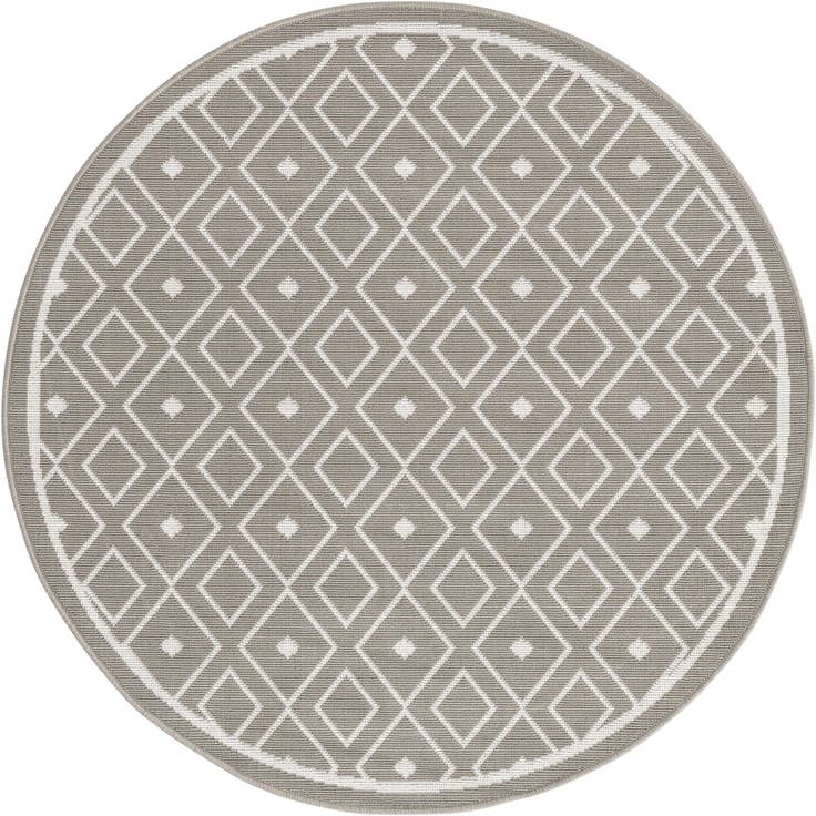 Detail image of 4' x 4' Easy-Clean Lattice Indoor / Outdoor Round Rug