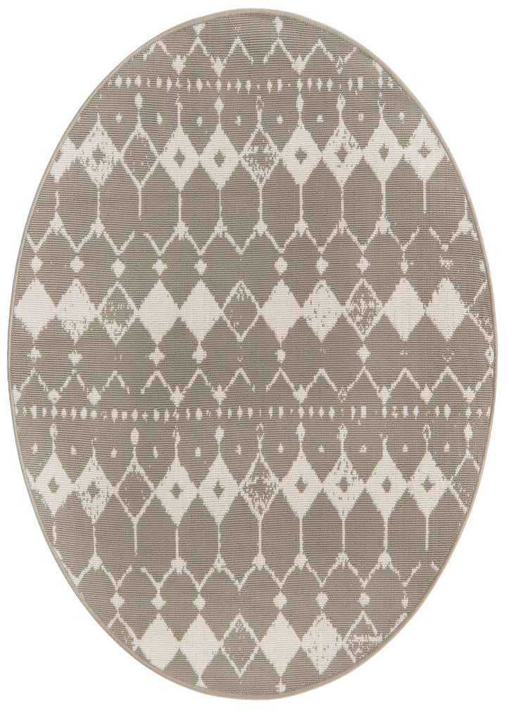 4' x 4' Easy-Clean Lattice Indoor / Outdoor Round Rug