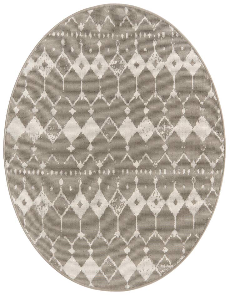 Detail image of 4' x 4' Easy-Clean Lattice Indoor / Outdoor Round Rug