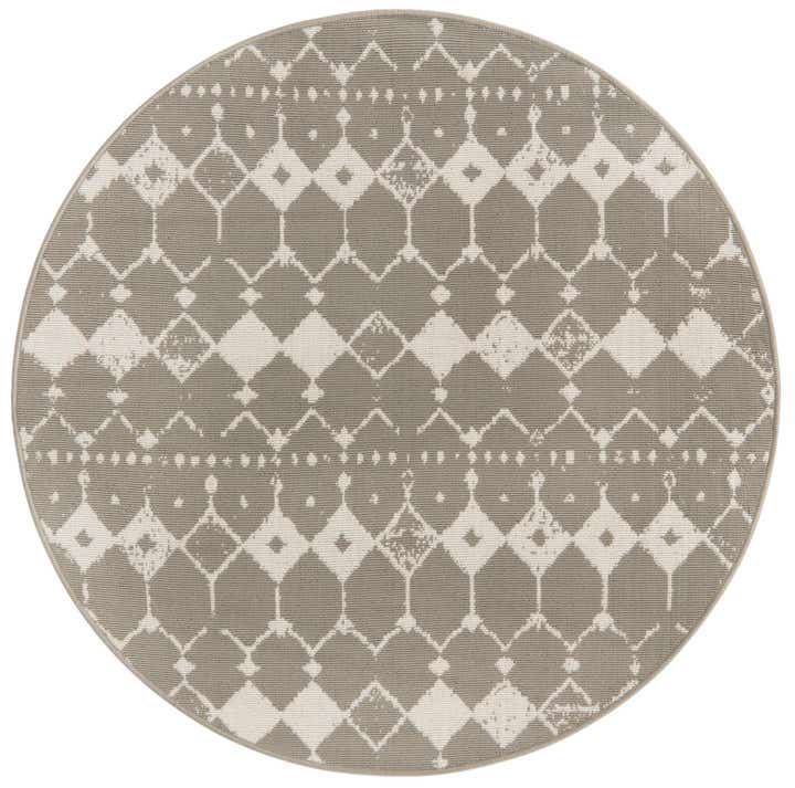 4' x 4' Easy-Clean Lattice Indoor / Outdoor Round Rug