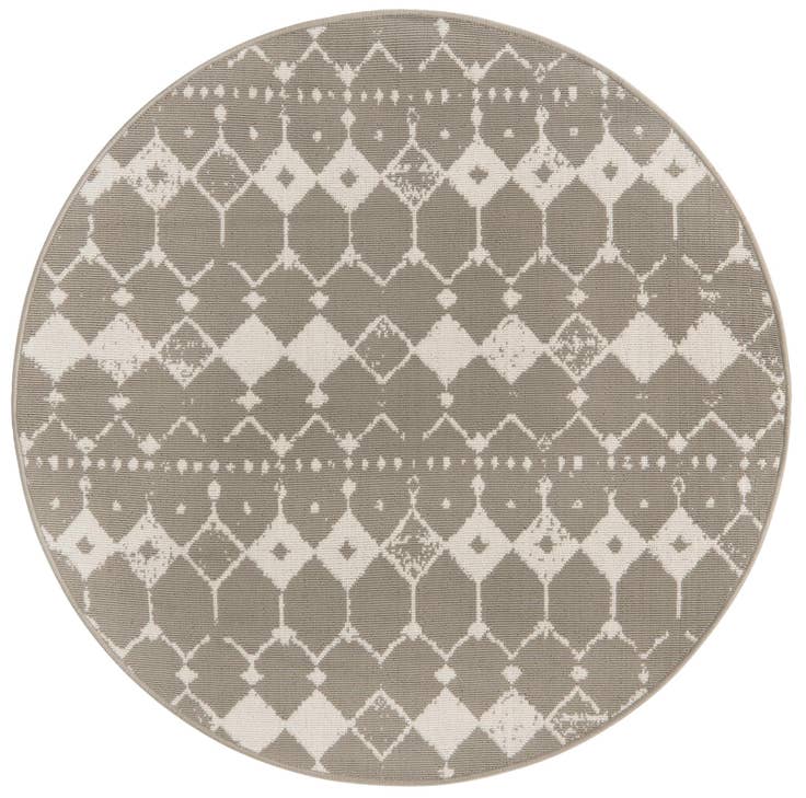 Detail image of 4' x 4' Easy-Clean Lattice Indoor / Outdoor Round Rug