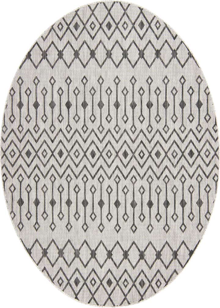 7' 10 x 7' 10 Easy-Clean Lattice Indoor / Outdoor Round Rug