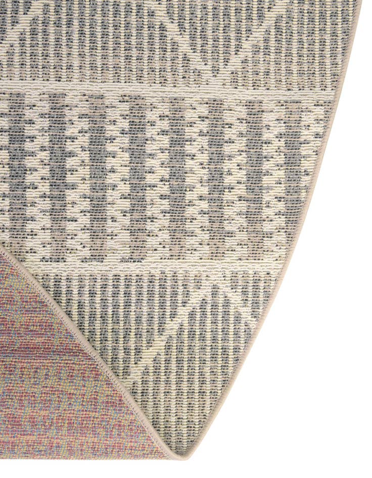 Detail image of 7' 10 x 7' 10 Washable Lattice Indoor / Outdoor Round Rug