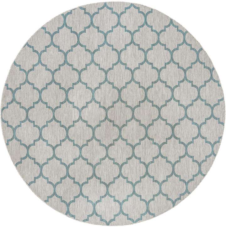 325cm x 325cm Easy-Clean Lattice Indoor / Outdoor Round Rug