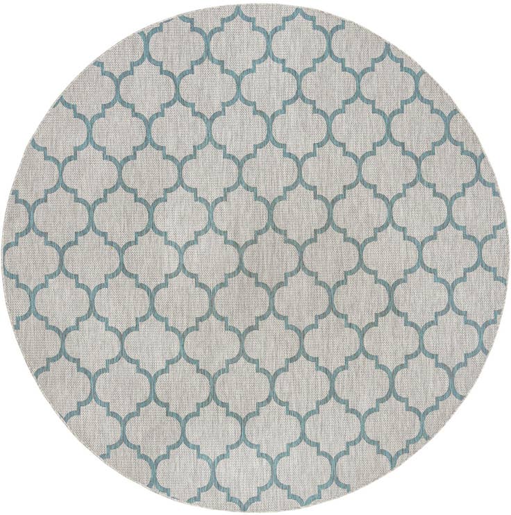 Detail image of 325cm x 325cm Easy-Clean Lattice Indoor / Outdoor Round Rug