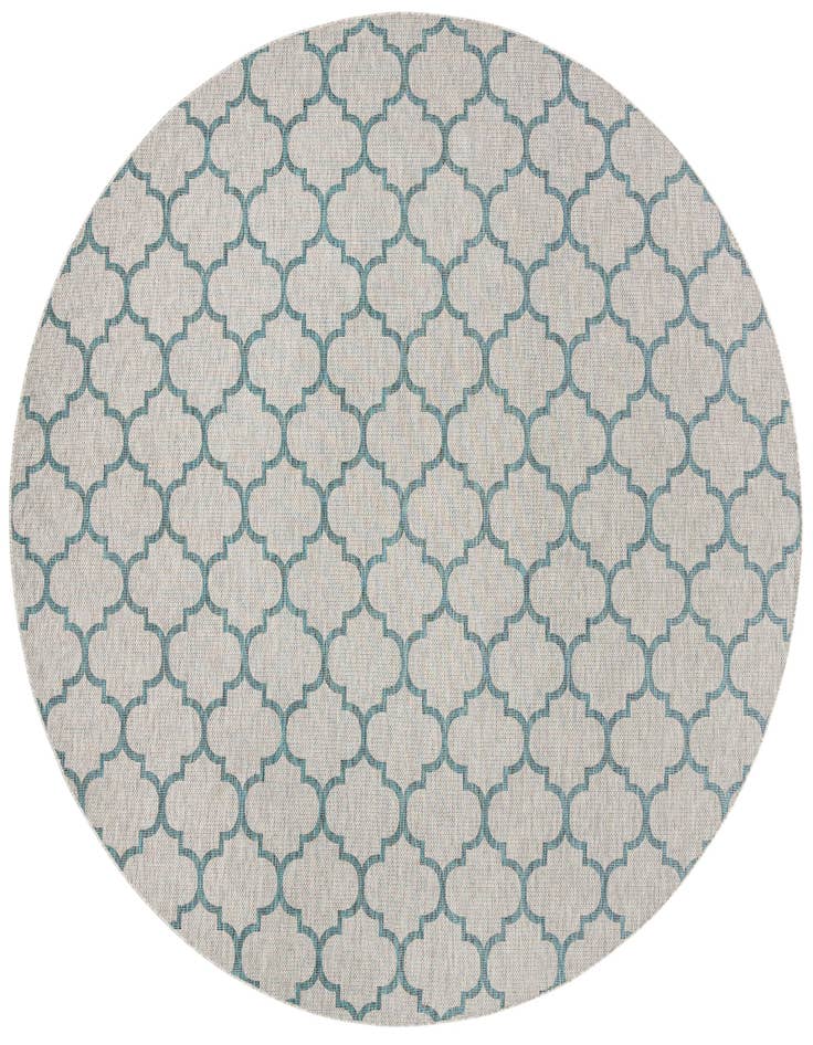 Detail image of 13' x 13' Easy-Clean Lattice Indoor / Outdoor Round Rug