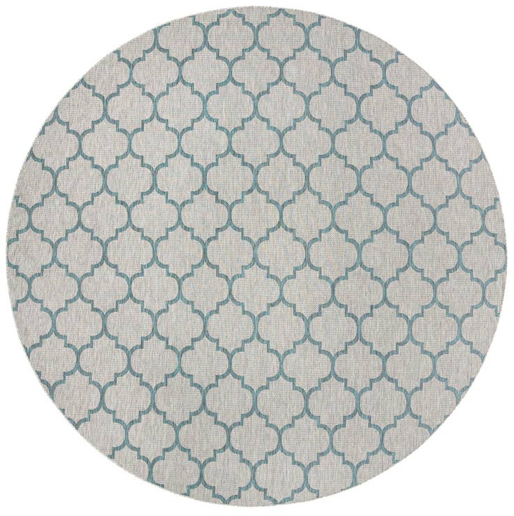 Detailansicht von 400cm x 400cm Leicht zu reinigen Lattice Innen- / Außenbereich Rund Teppich