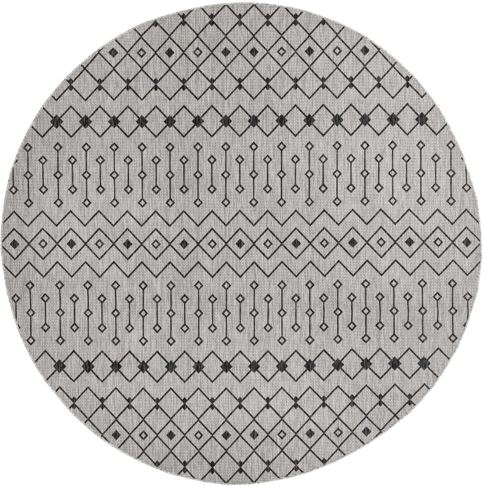 10' 8 x 10' 8 Easy-Clean Lattice Indoor / Outdoor Round Rug