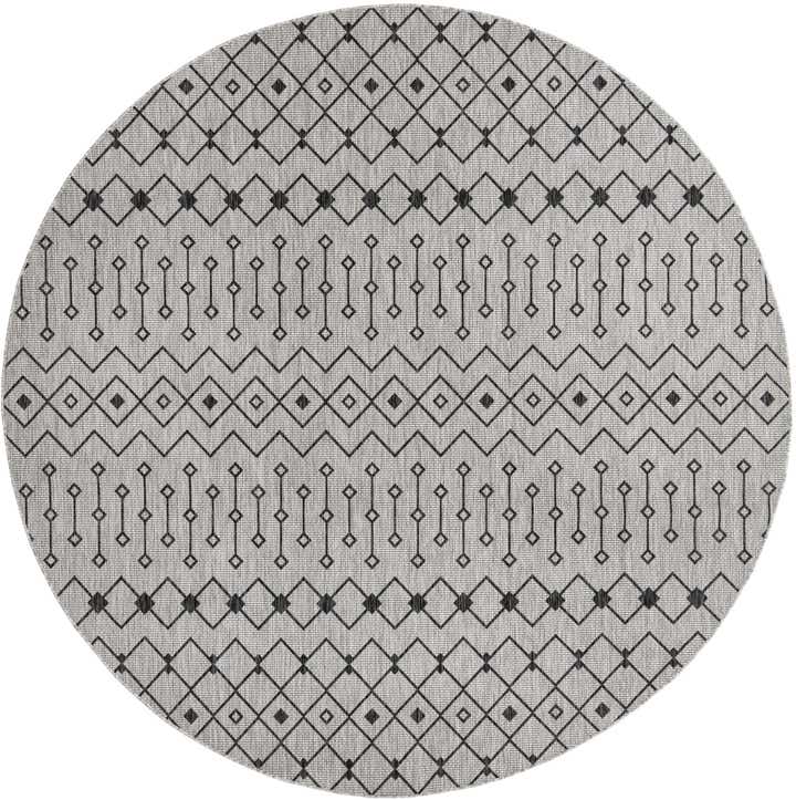 10' 8 x 10' 8 Easy-Clean Lattice Indoor / Outdoor Round Rug