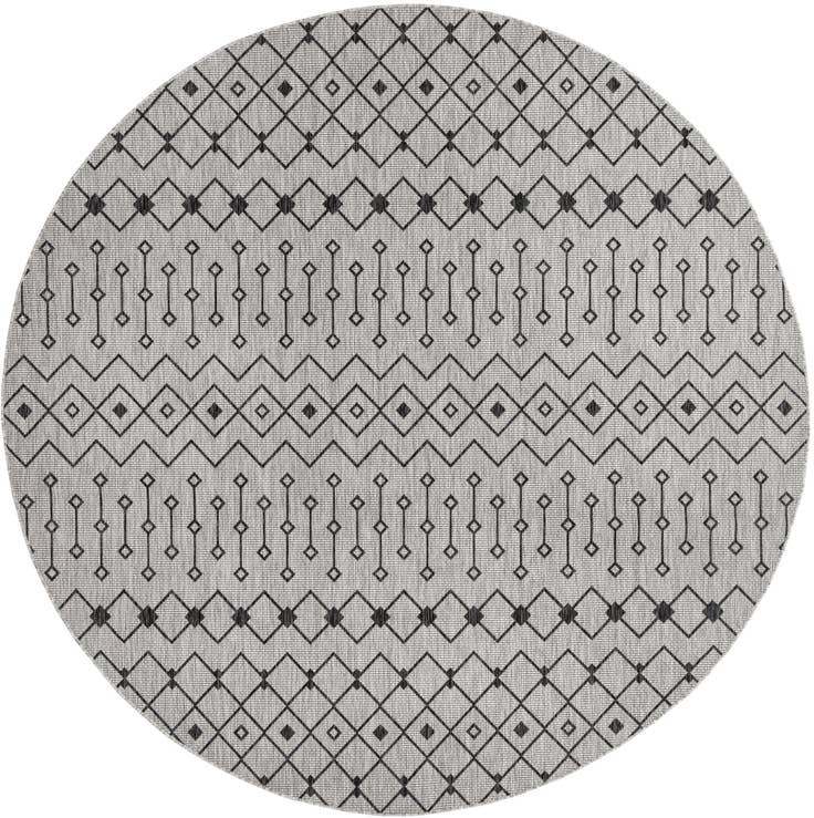 Detail image of 10' 8 x 10' 8 Easy-Clean Lattice Indoor / Outdoor Round Rug