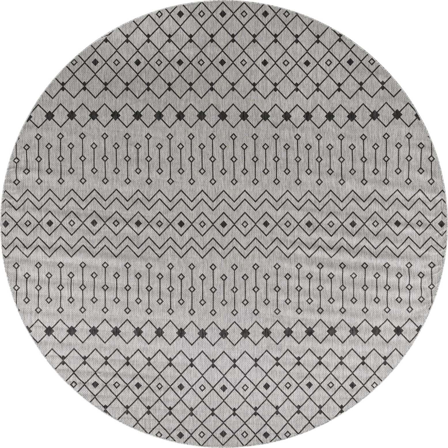 13' x 13' Easy-Clean Lattice Indoor / Outdoor Round Rug
