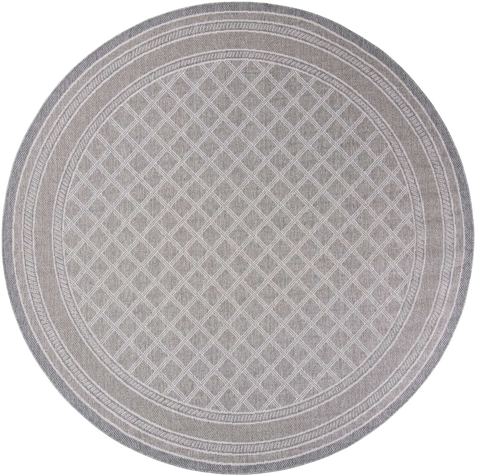 10' x 10' Easy-Clean Lattice Indoor / Outdoor Round Rug