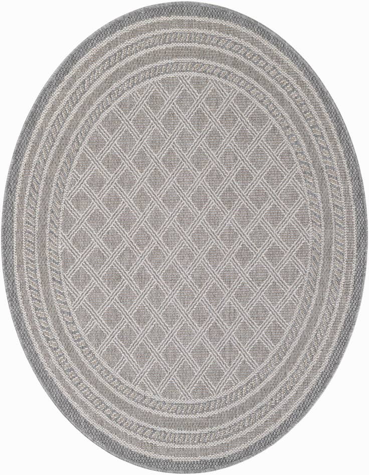Detail image of 5' 1 x 5' 1 Easy-Clean Lattice Indoor / Outdoor Round Rug