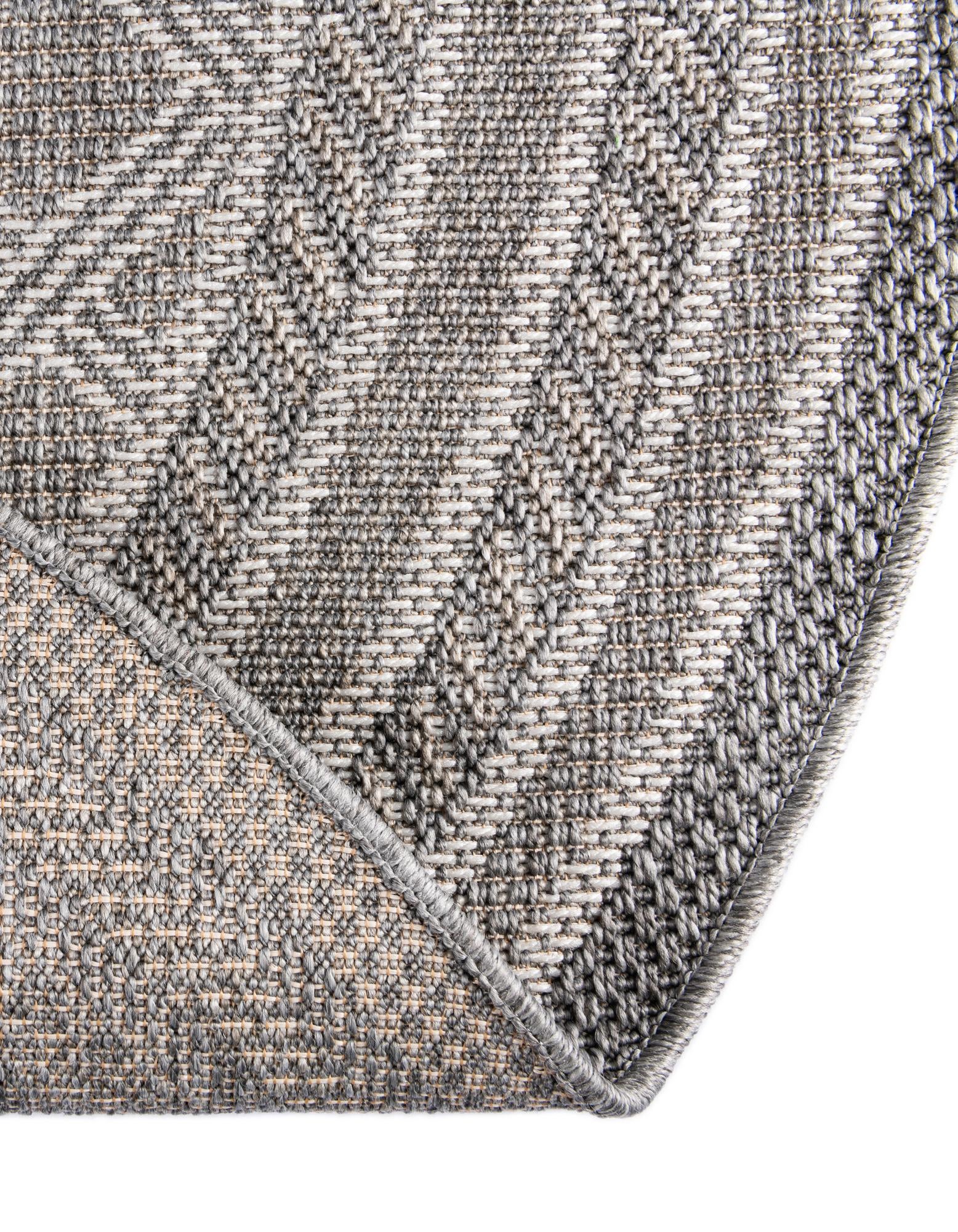 7' 10 x 7' 10 Easy-Clean Lattice Indoor / Outdoor Round Rug