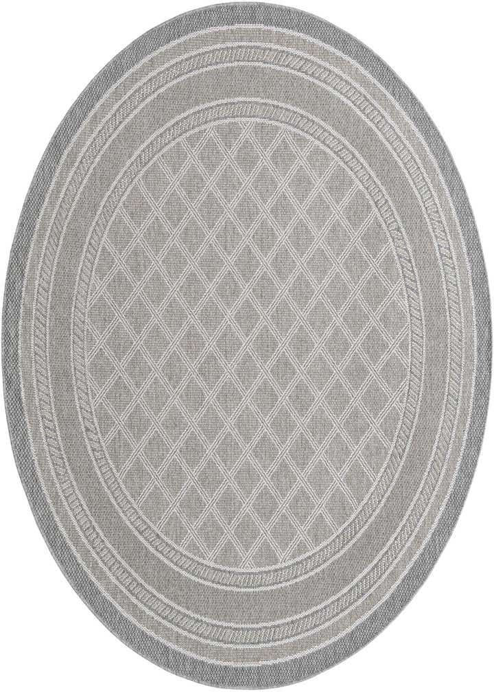 7' 10 x 7' 10 Easy-Clean Lattice Indoor / Outdoor Round Rug