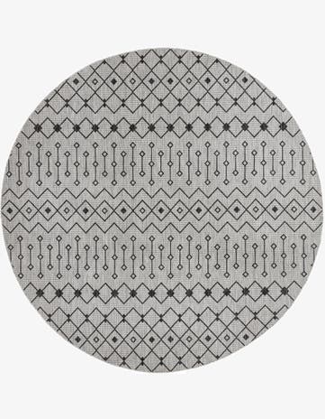 10' 8 x 10' 8 Easy-Clean Lattice Indoor / Outdoor Round Rug