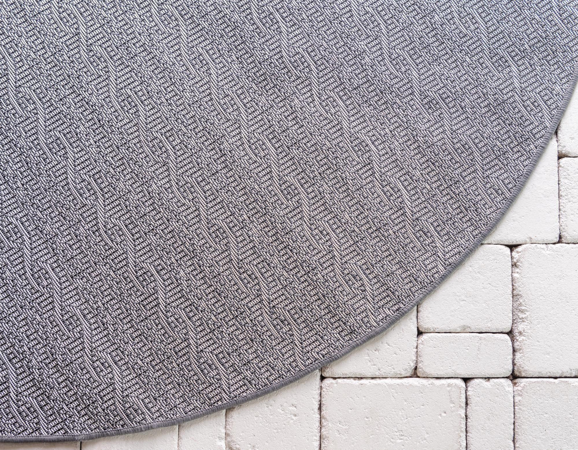 6' x 6' Easy-Clean Modern Indoor / Outdoor Round Rug