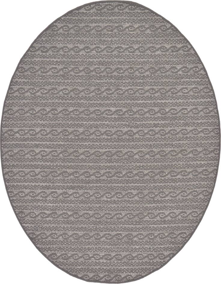 Detail image of 6' x 6' Easy-Clean Modern Indoor / Outdoor Round Rug