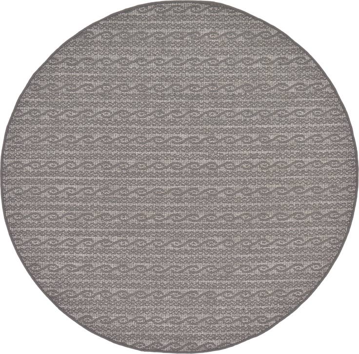 Detail image of 6' x 6' Easy-Clean Modern Indoor / Outdoor Round Rug