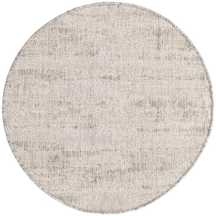Detail image of 3' x 3' Easy-Clean Modern Indoor / Outdoor Round Rug