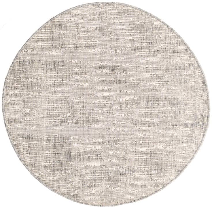 Detail image of 4' x 4' Easy-Clean Modern Indoor / Outdoor Round Rug