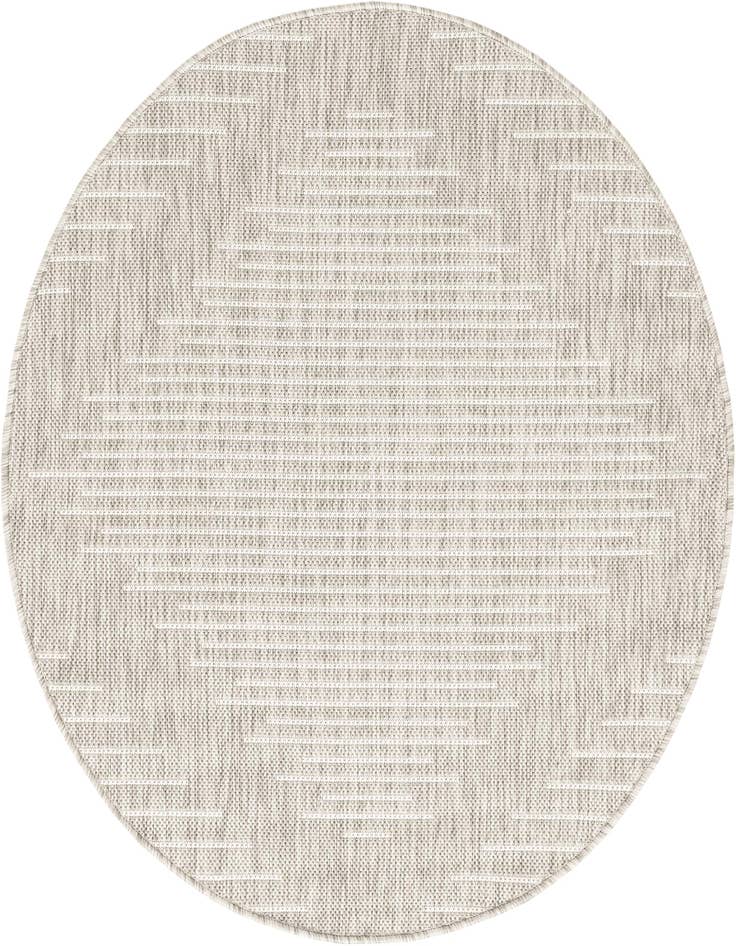 Detail image of 3' x 3' Easy-Clean Modern Indoor / Outdoor Round Rug