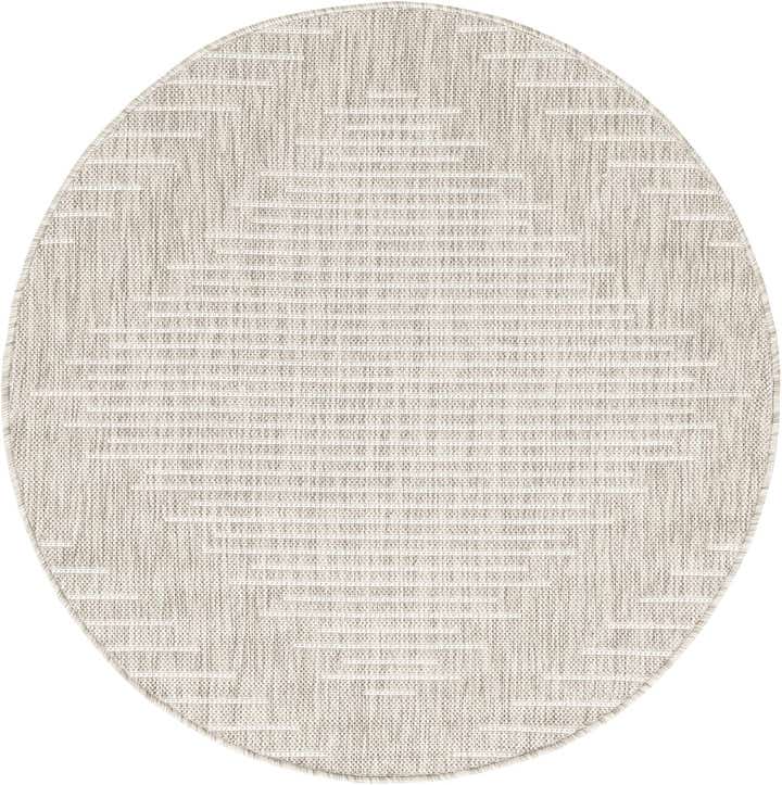3' x 3' Easy-Clean Modern Indoor / Outdoor Round Rug