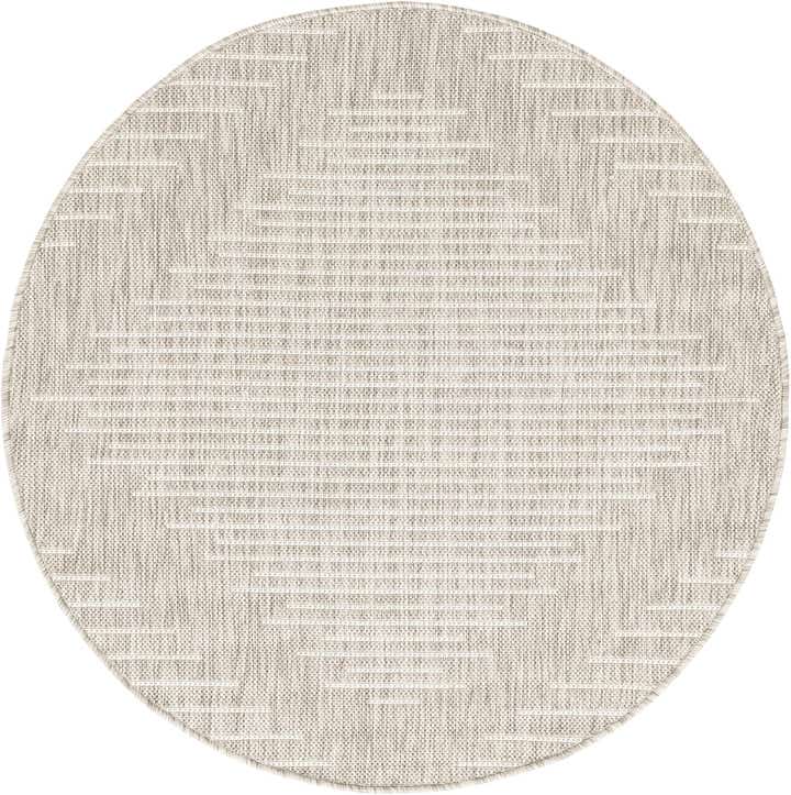 4' x 4' Easy-Clean Modern Indoor / Outdoor Round Rug