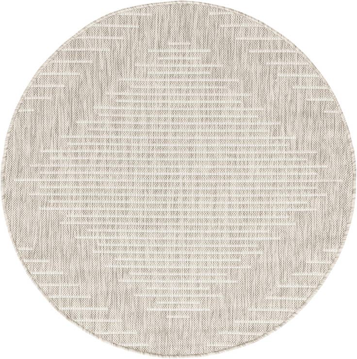 Detail image of 4' x 4' Easy-Clean Modern Indoor / Outdoor Round Rug